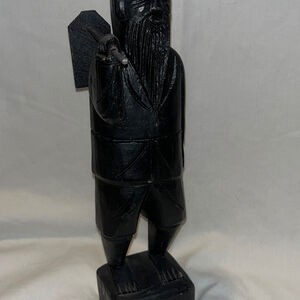 Vintage Handcarved Chinese Farmer Wooden Statue
